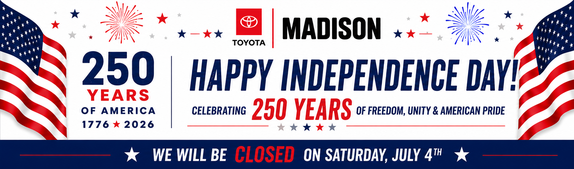 Gates Auto Family Independence Day Closure - Closed Friday, July 4th