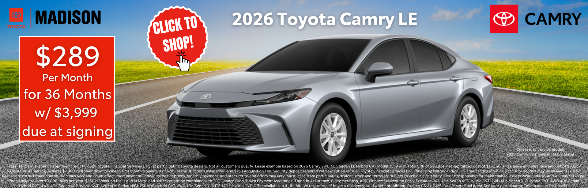 The New Camry at Toyota of Madison