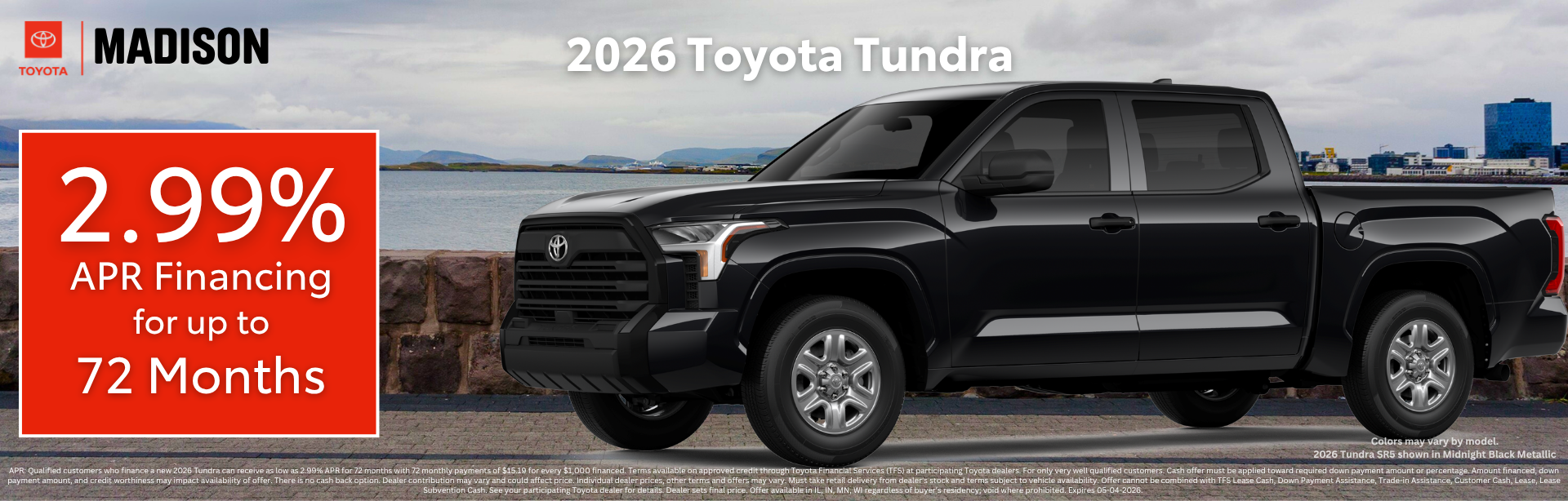 The new 2026 Tundra at Toyota of Madison
