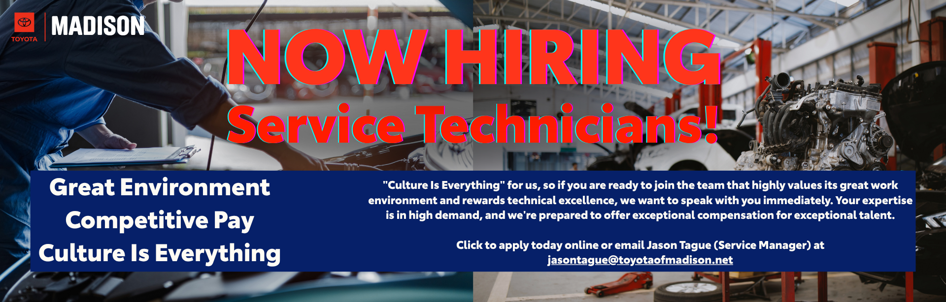 Now Hiring Service Techs